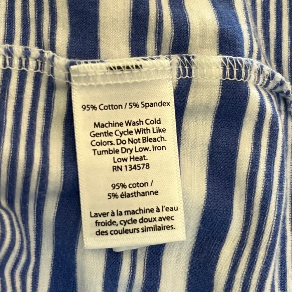Vineyard Vines Blue and White Off-Shoulder Stripe Dress - Picture 6 of 7